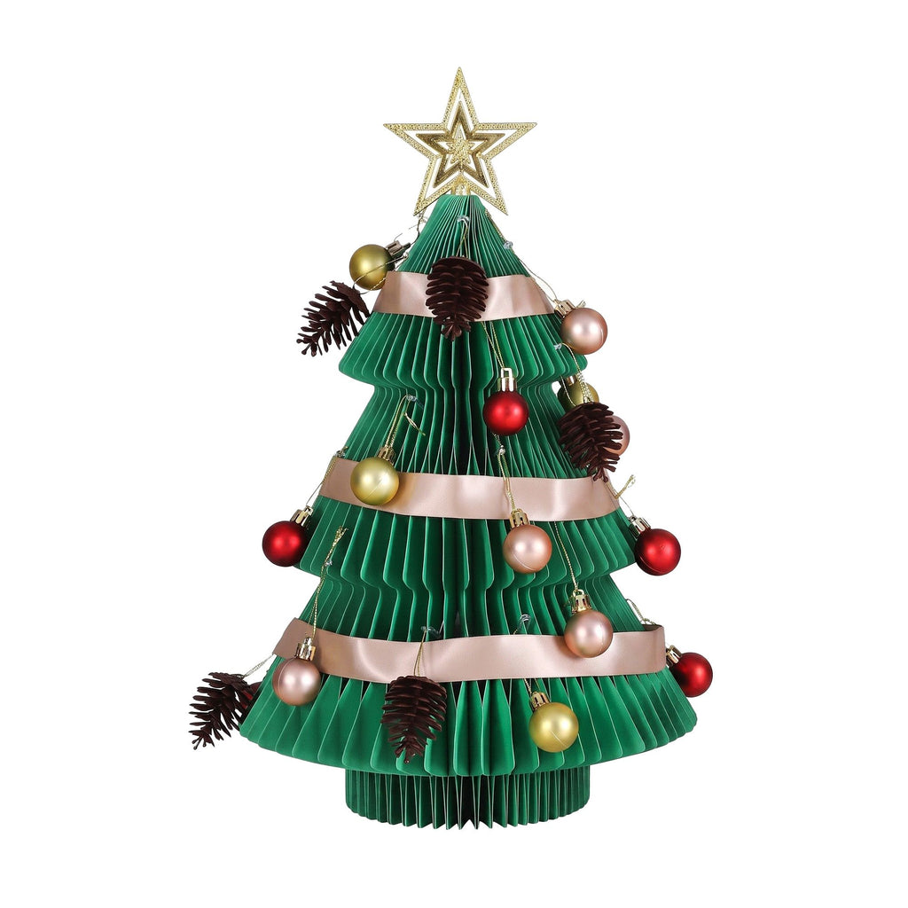 Folding Paper Tabletop Tree, 47cm, Green