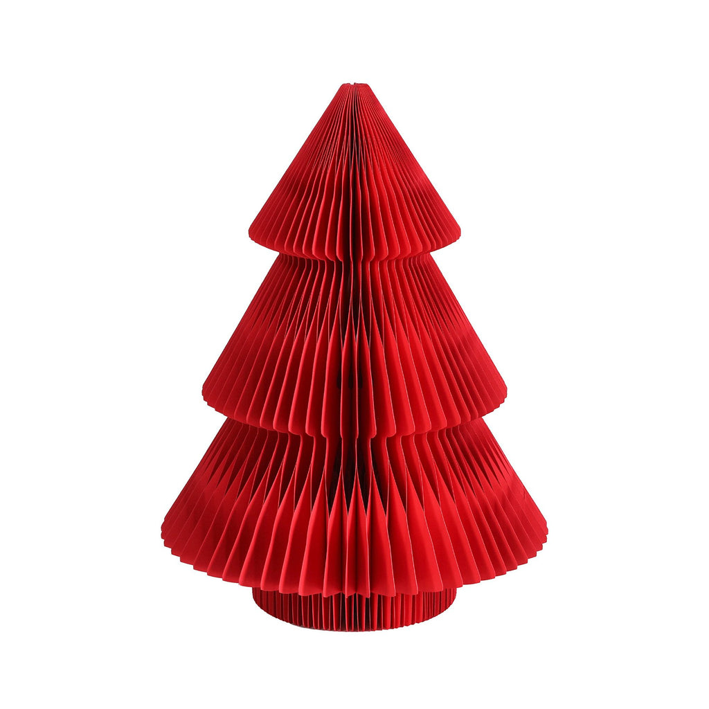 Folding Paper Tabletop Tree, 47cm, Red