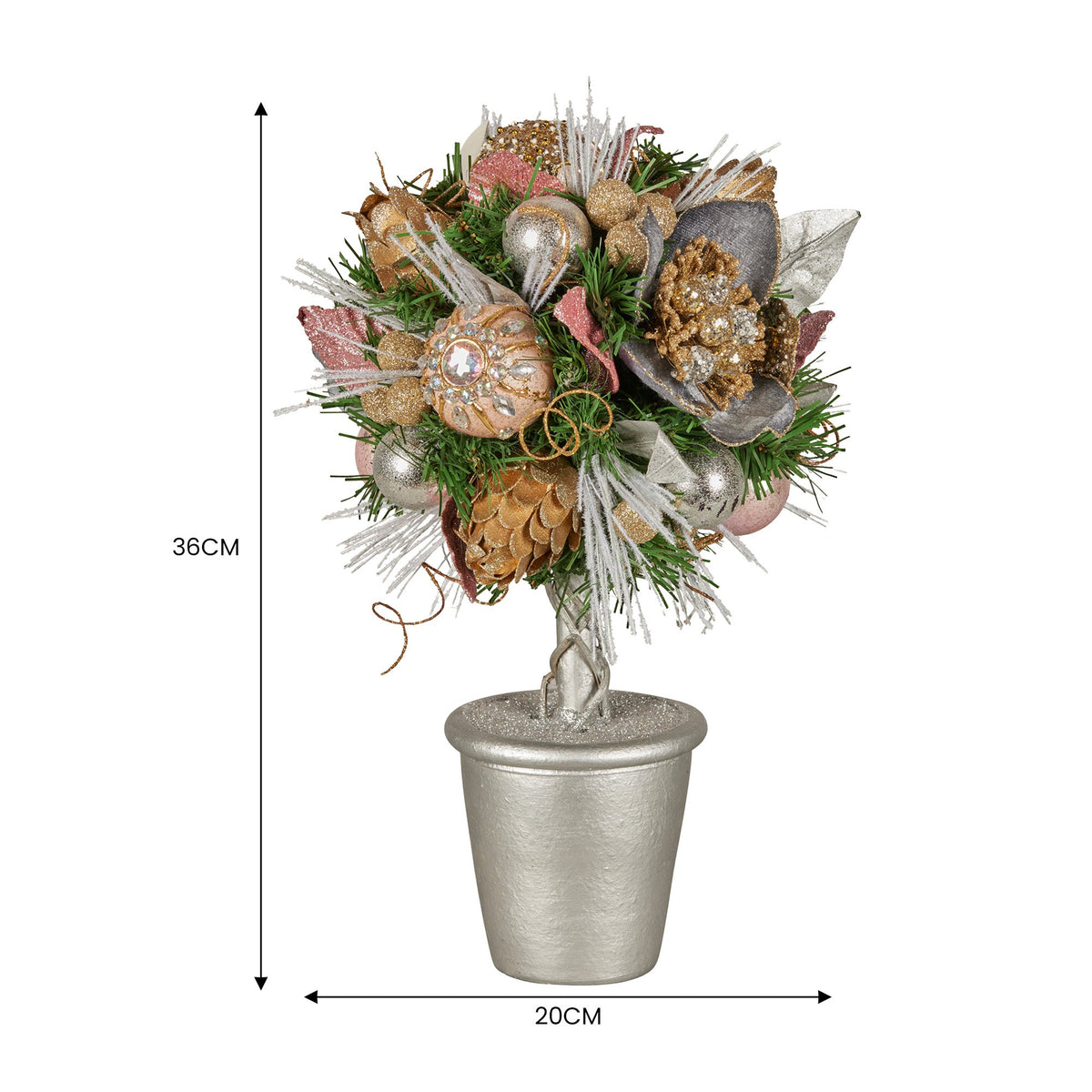 Jewelled Tabletop Topiary Tree, 36cm