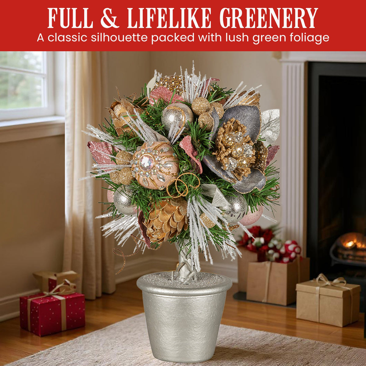 Jewelled Tabletop Topiary Tree, 36cm