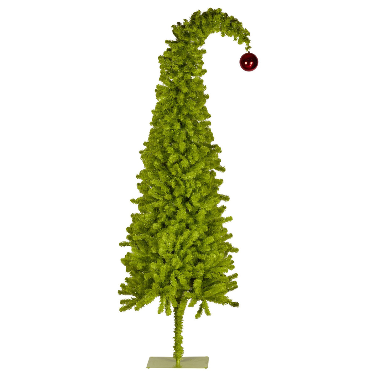 Curved-Top Pre-Lit Christmas Tree, 1.2m, Green and White LEDs