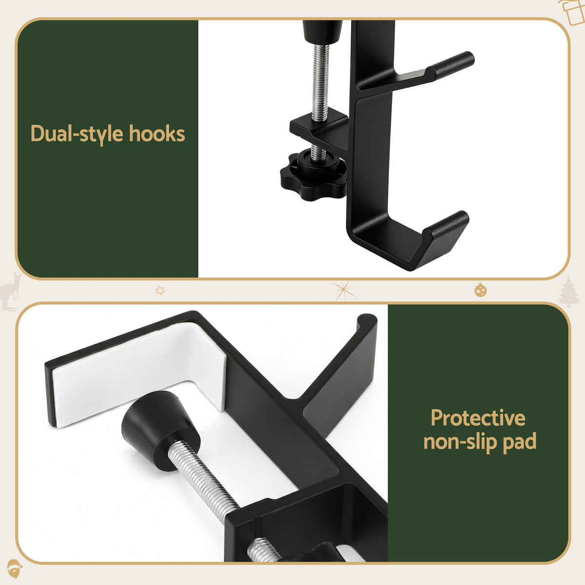 No-Drill Stocking and Garland Hooks, Set of 4