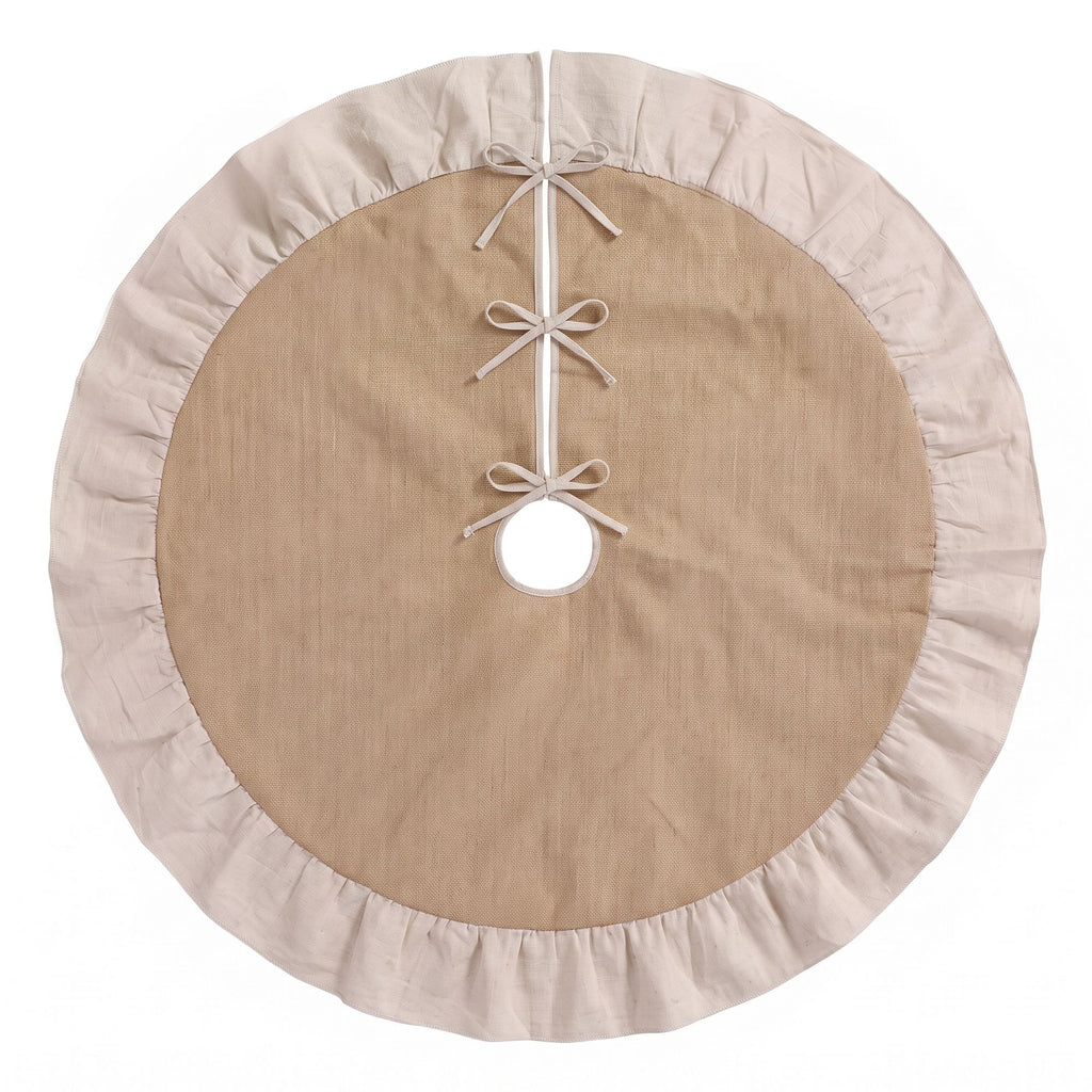 Natural Linen Tree Skirt, 120cm