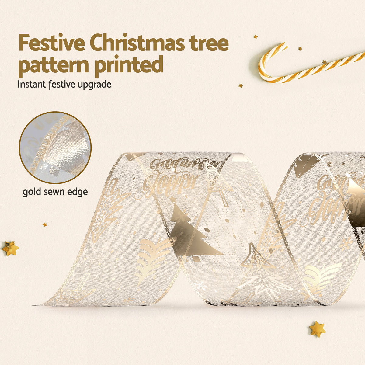 Ribbon and Bauble Tree Decorating Set, 34 Pieces