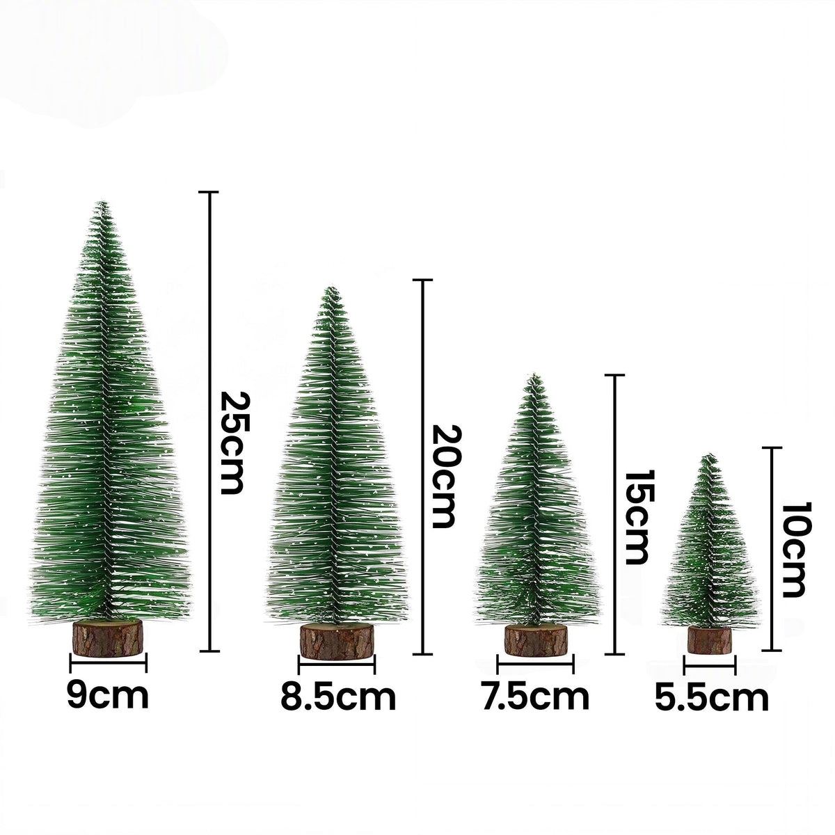 Frosted Mini Tree Table Set, 4 Pieces