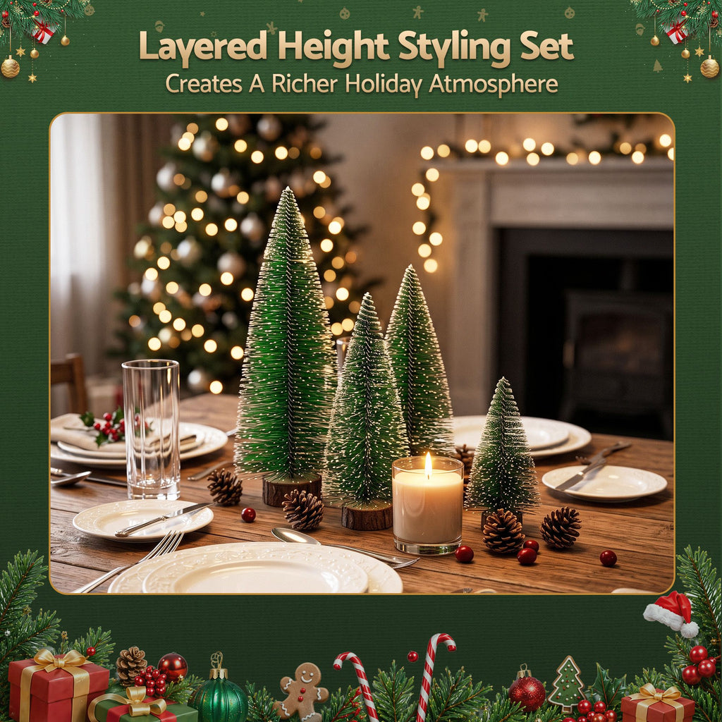 Frosted Mini Tree Table Set, 4 Pieces