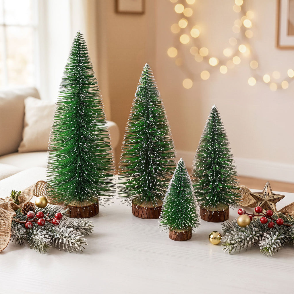 Frosted Mini Tree Table Set, 4 Pieces