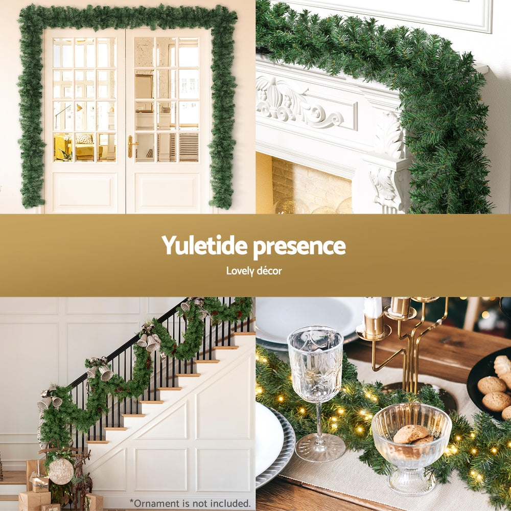 Pre-Lit Christmas Garland, 10m, 700 Tips