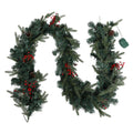 Pre-Lit Berry Christmas Garland, 2.4m