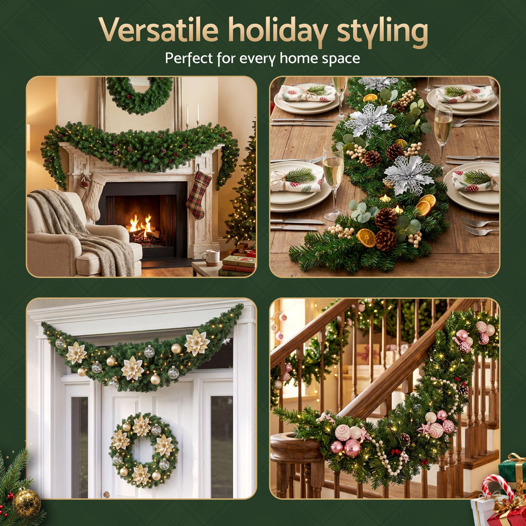 Lush Green Christmas Garland, 2.4m