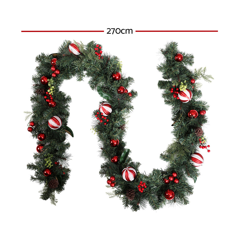 Berry and Bauble Christmas Garland, 2.7m