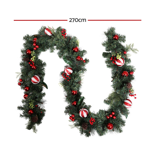 Berry and Bauble Christmas Garland, 2.7m