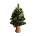 Mini Pre-Lit Tabletop Tree, 60cm, with Timer