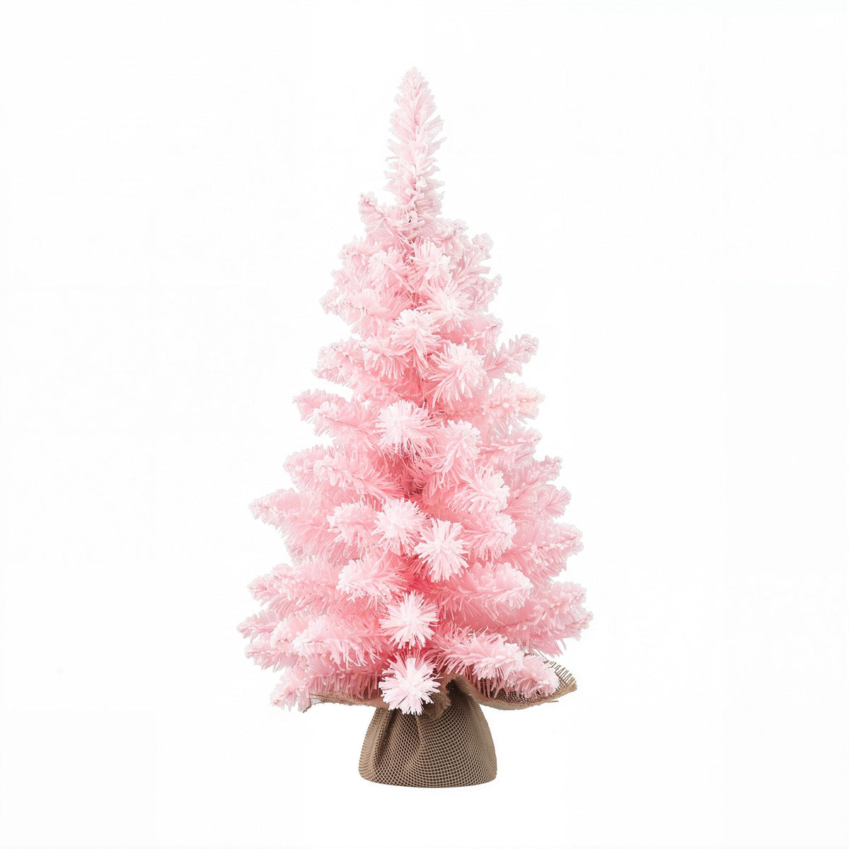 Flocked Pink Tabletop Tree, 60cm