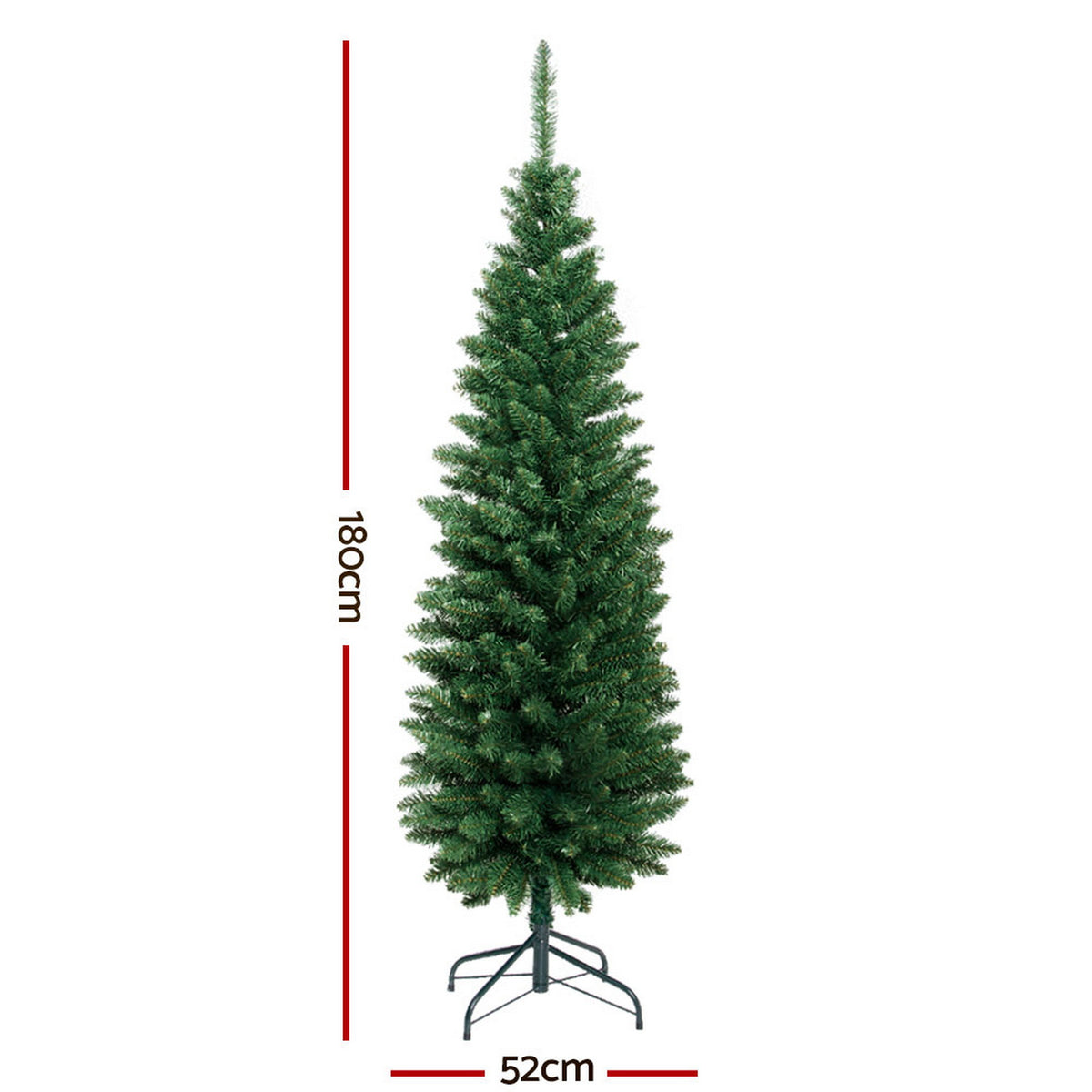 Slim Green Fir Christmas Tree, 1.8m