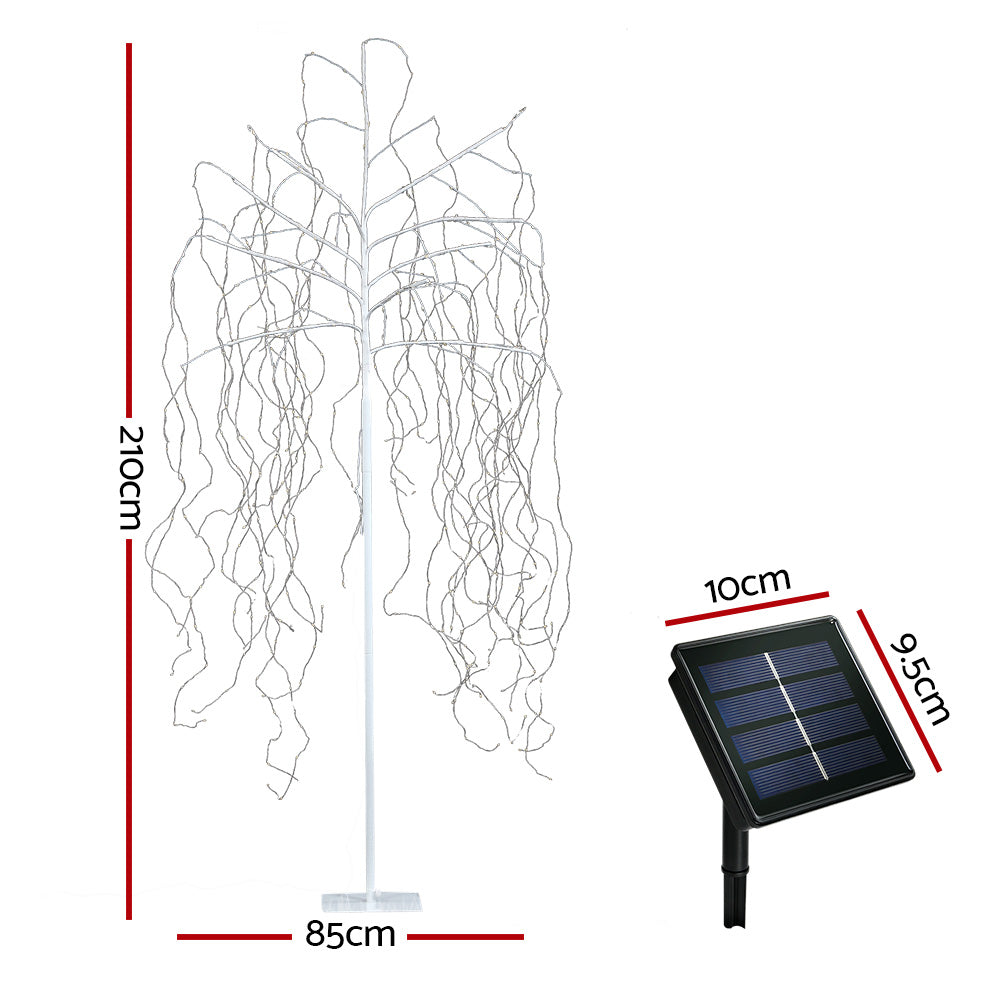 Solar Sparkle Christmas Tree, 2.1m, 600 LEDs