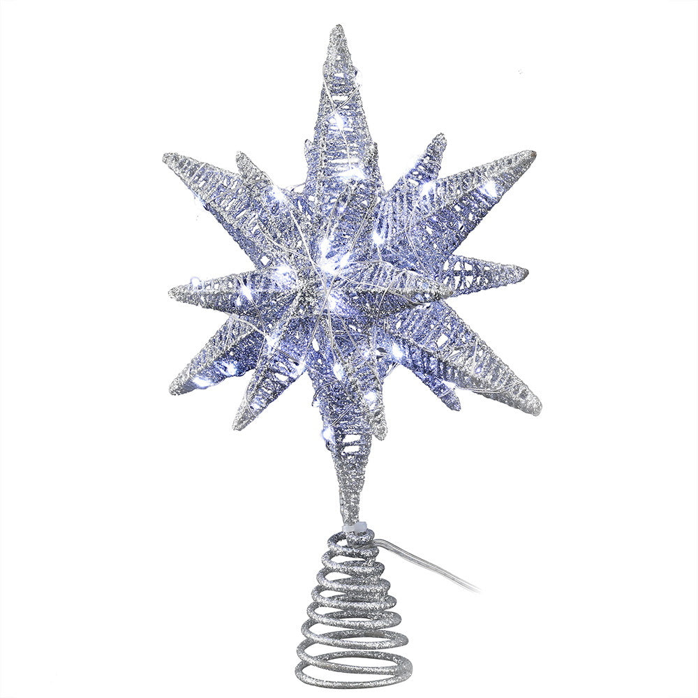 3D LED Star Tree Topper with Timer