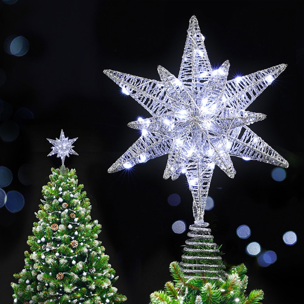 3D LED Star Tree Topper with Timer
