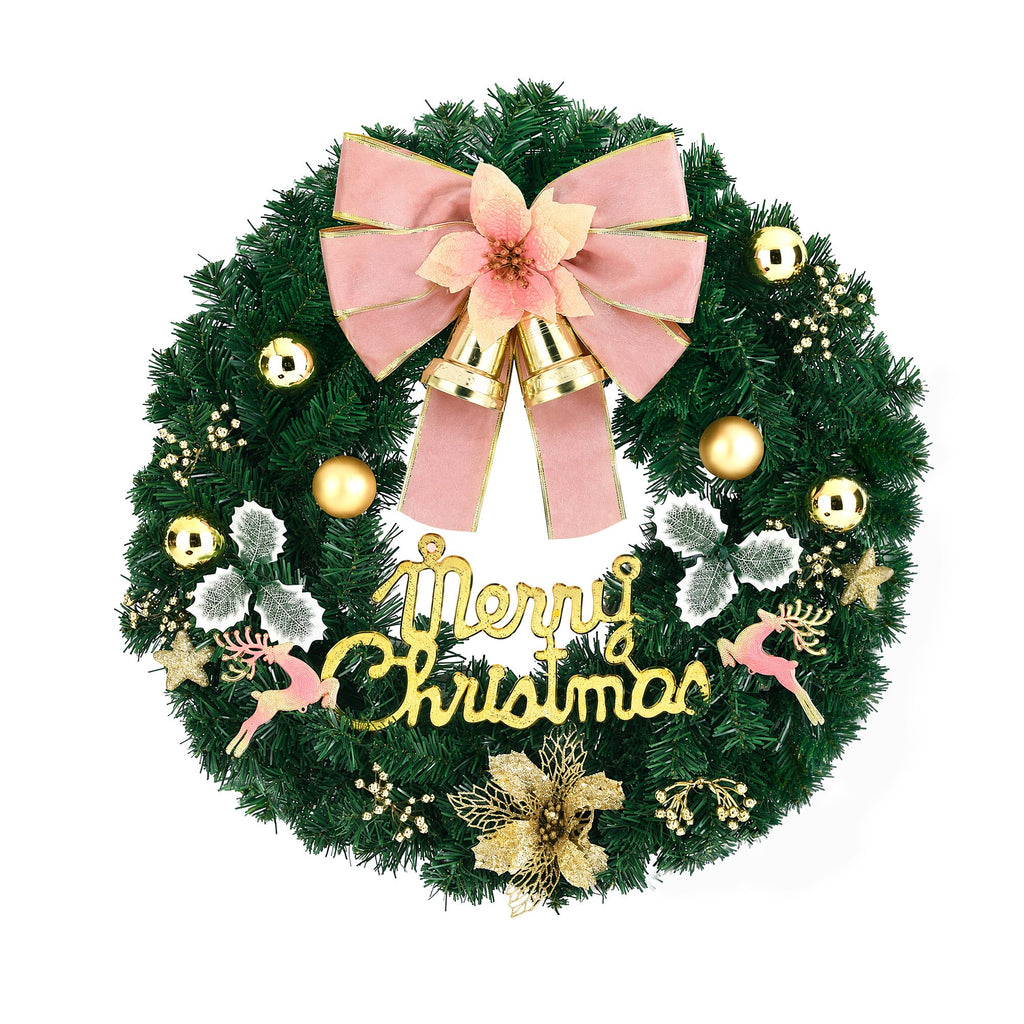 Bow, Bell and Bauble Christmas Wreath, 60cm