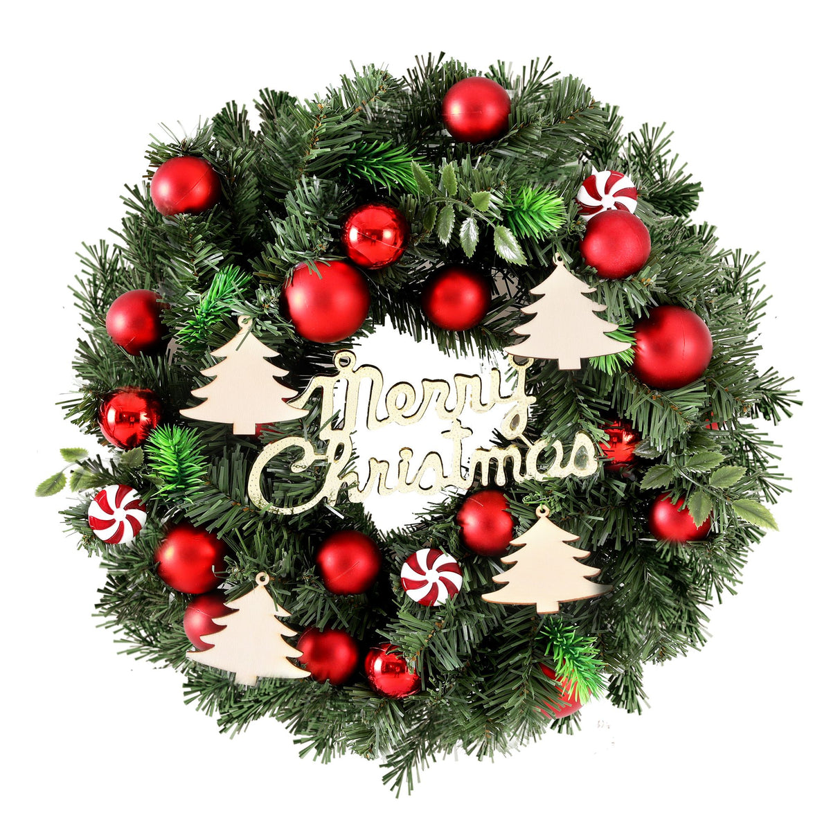 Candy Bauble Christmas Wreath, 40cm