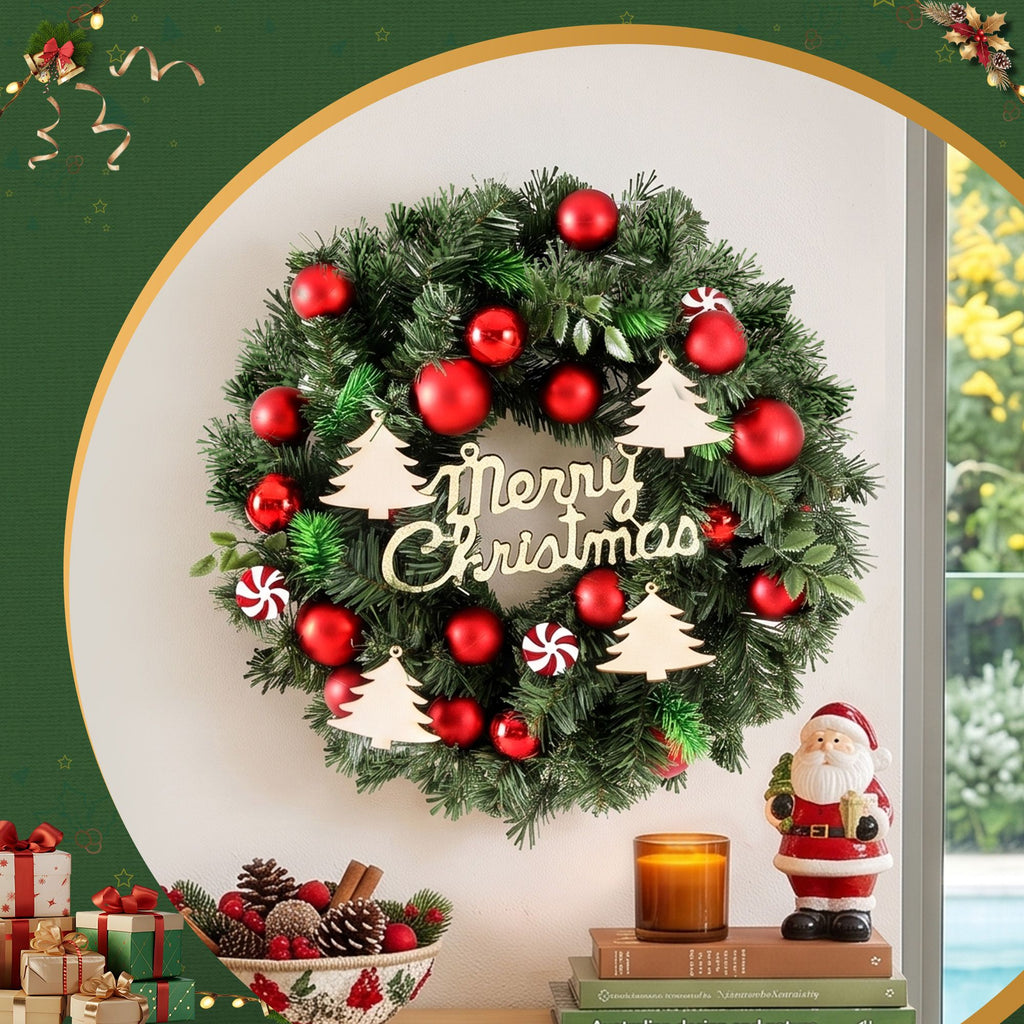 Candy Bauble Christmas Wreath, 40cm