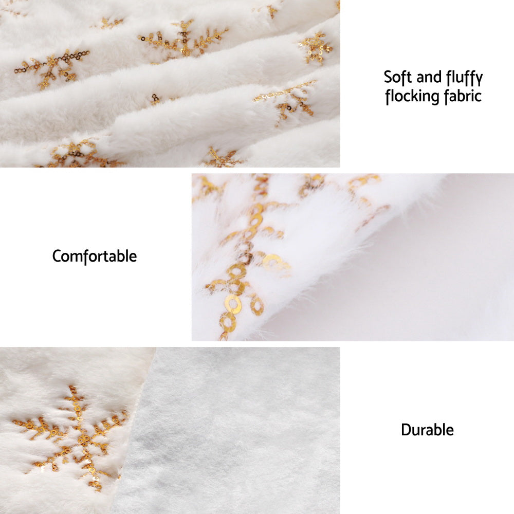 Snowflake Christmas Tree Skirt, 90cm