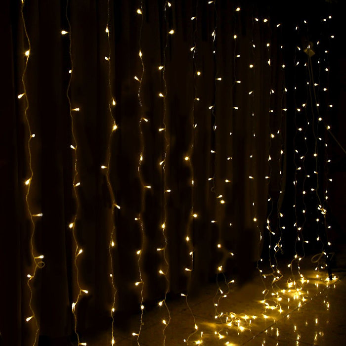 Warm White Curtain Lights, 3m x 6m, 600 LEDs