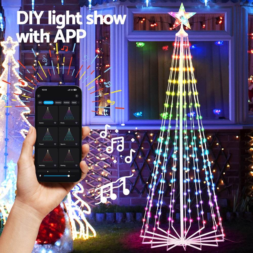 Smart RGB Fairy Light Christmas Tree, 1.8m, App Control