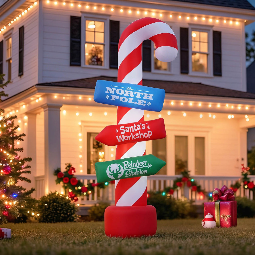 Inflatable Candy Cane Pole, 2.4m