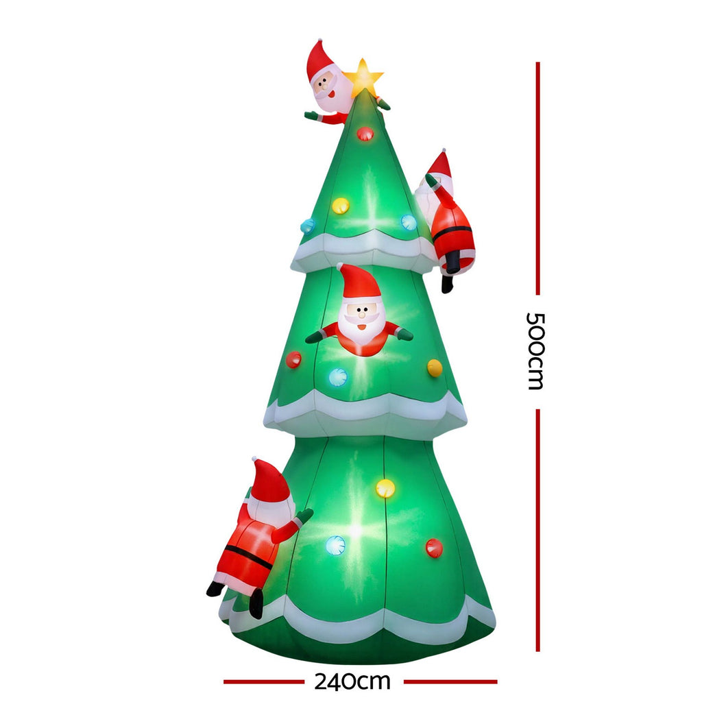 Giant Inflatable Santa Christmas Tree, 5m