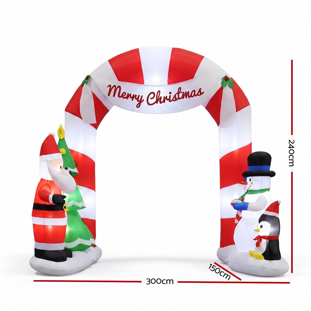 Inflatable Santa Archway, 3m