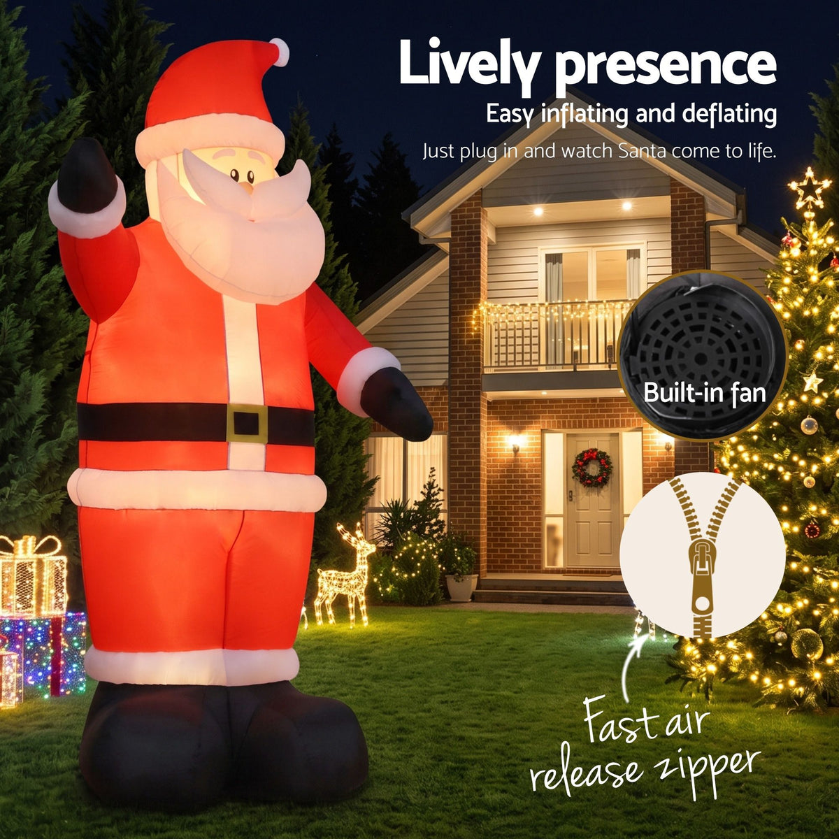 Giant Inflatable Santa, 5m