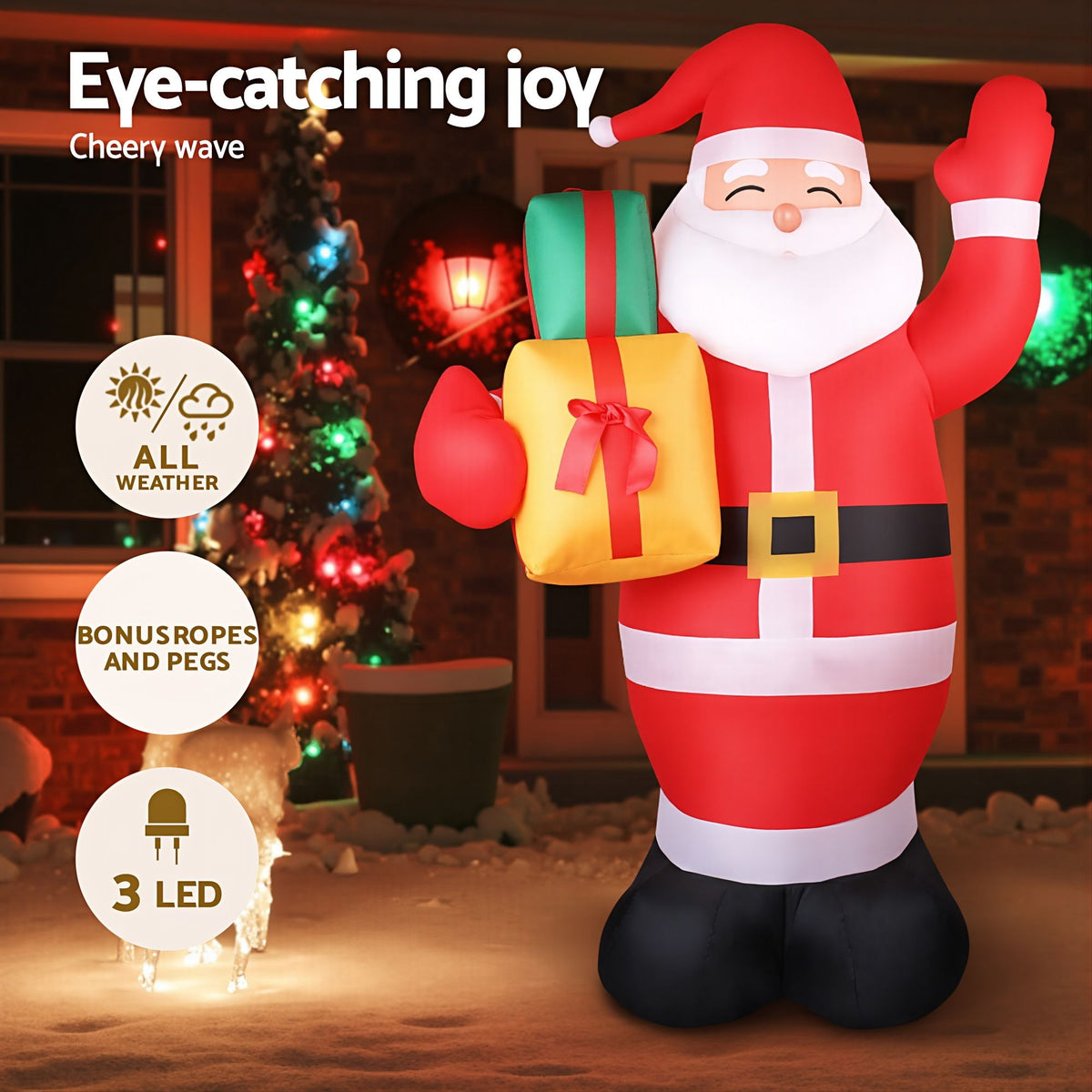 Inflatable Santa, 2.4m