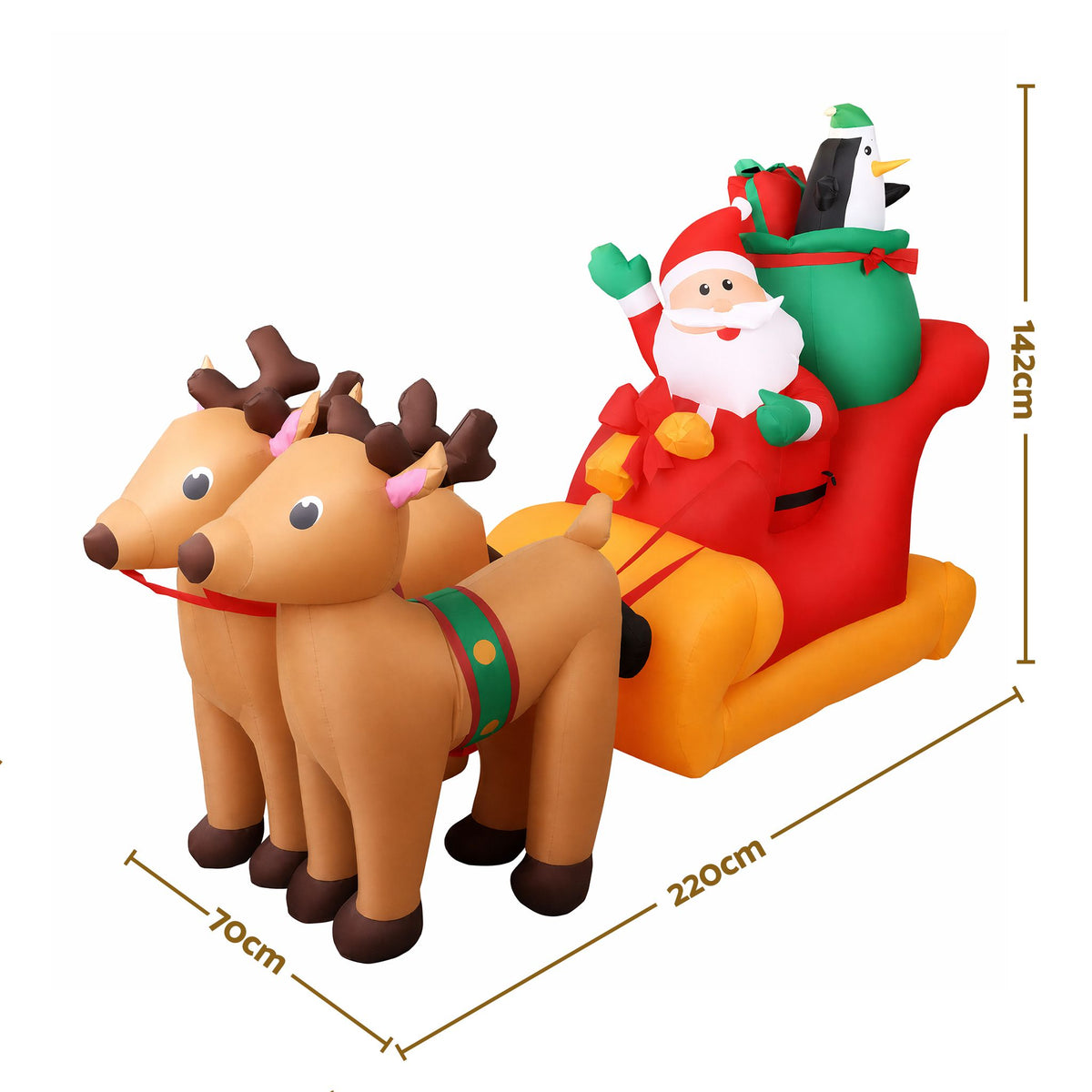 Inflatable Santa's Sleigh, 2.2m