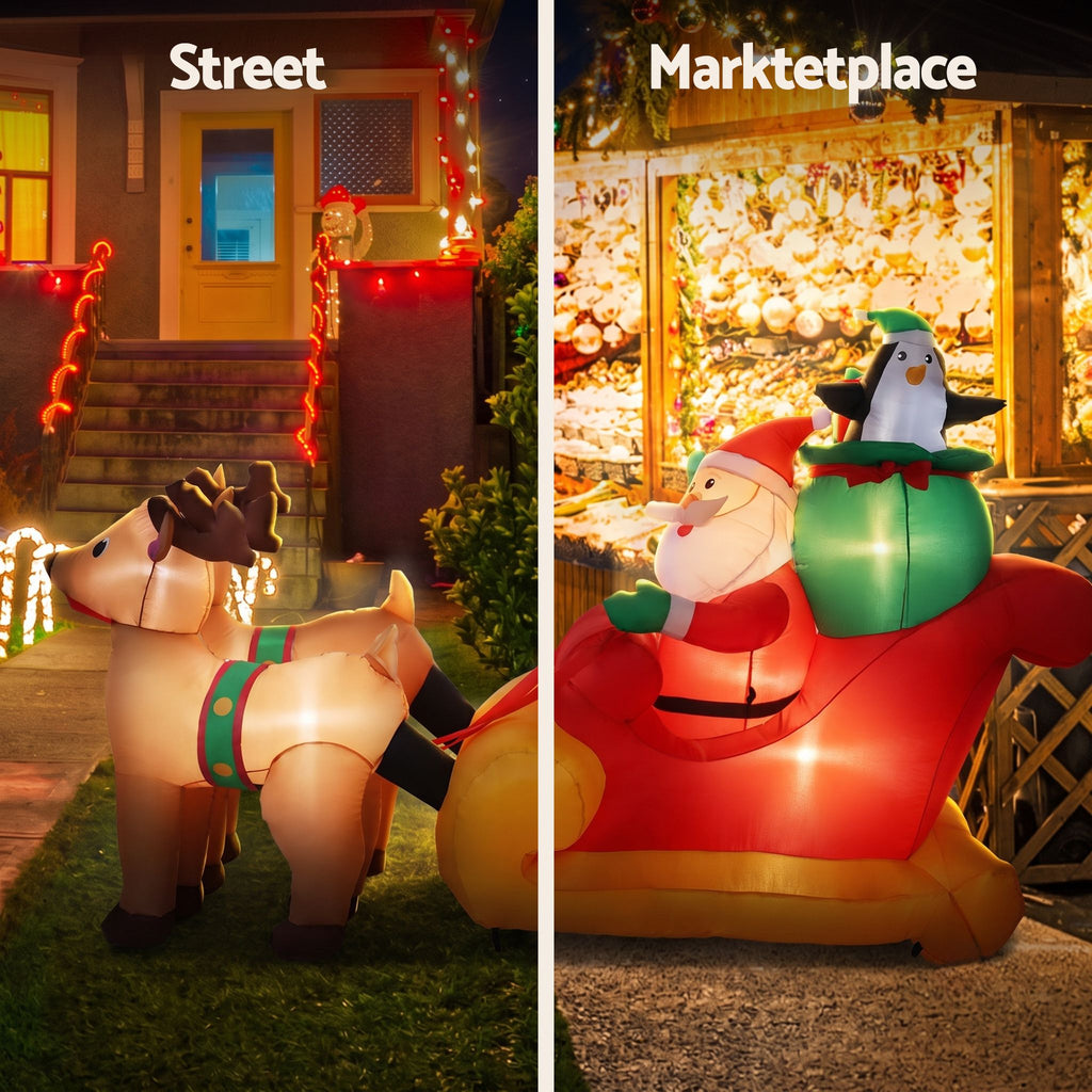 Inflatable Santa's Sleigh, 2.2m