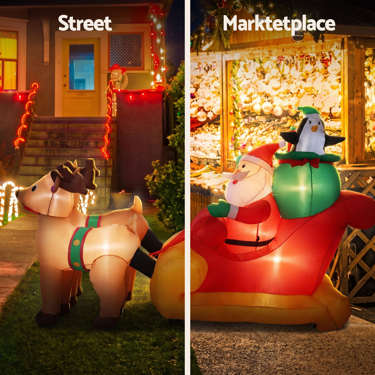 Inflatable Santa's Sleigh, 2.2m