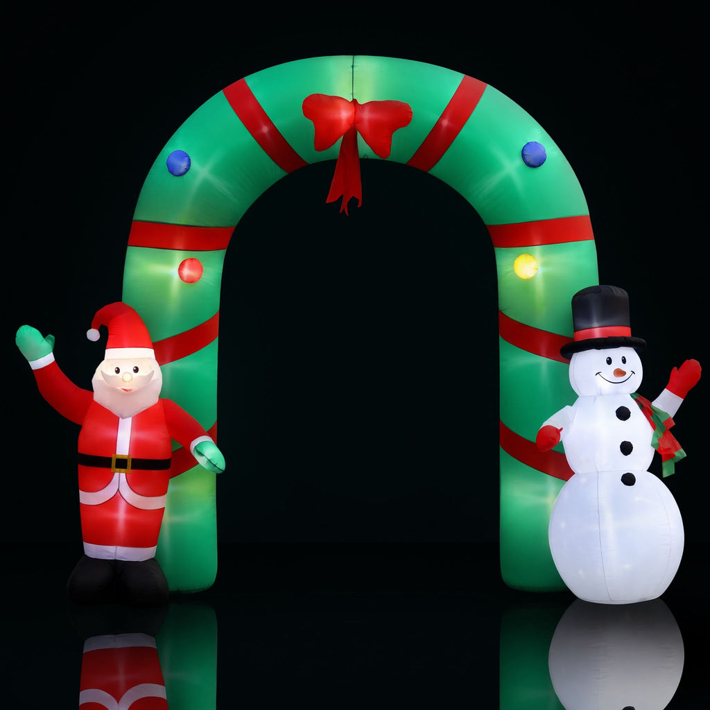 Inflatable Santa and Snowman Archway, 2.8m