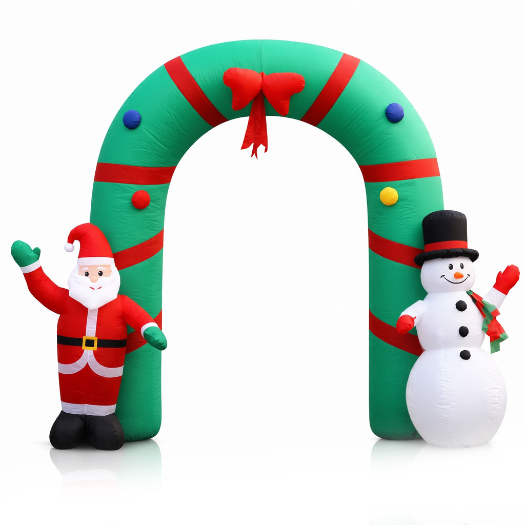 Inflatable Santa and Snowman Archway, 2.8m