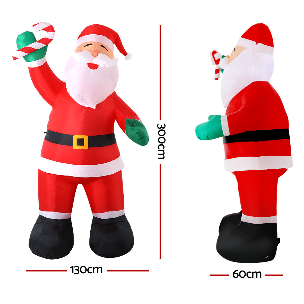 Inflatable Santa, 3m