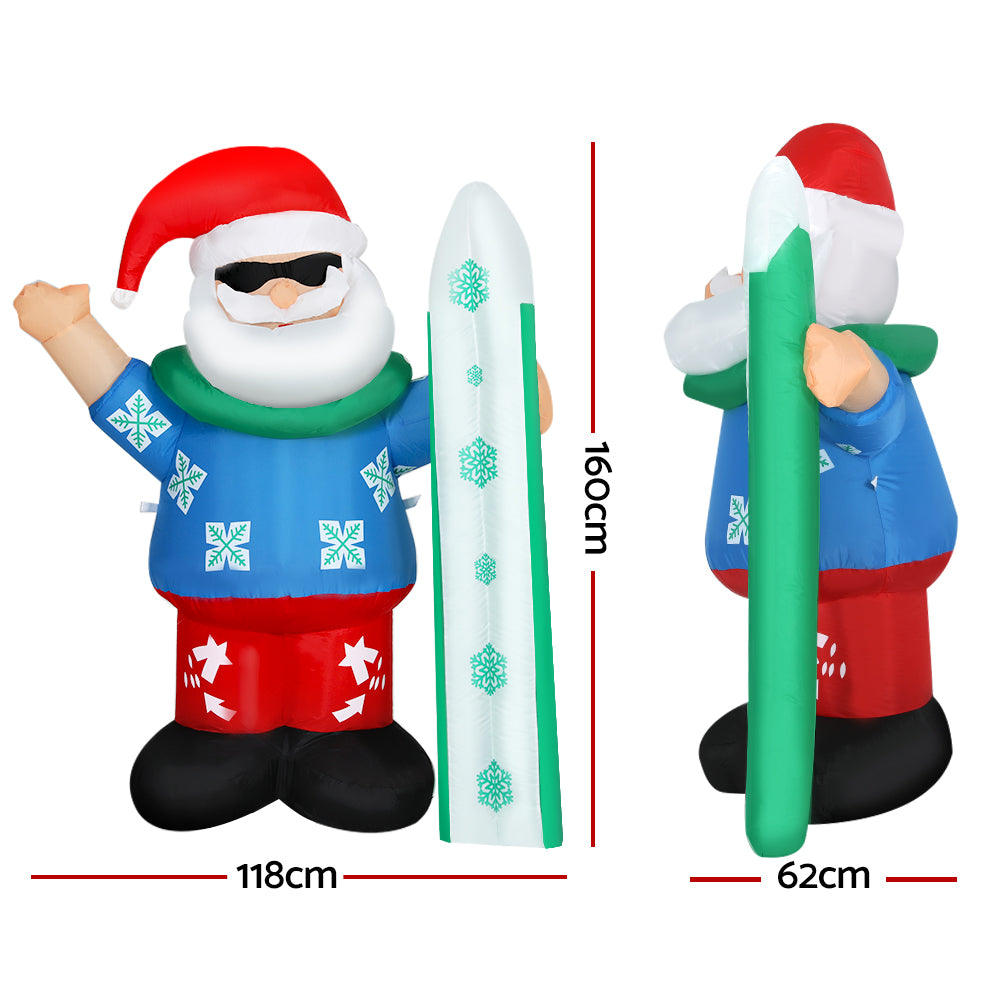 Inflatable Santa, 1.6m