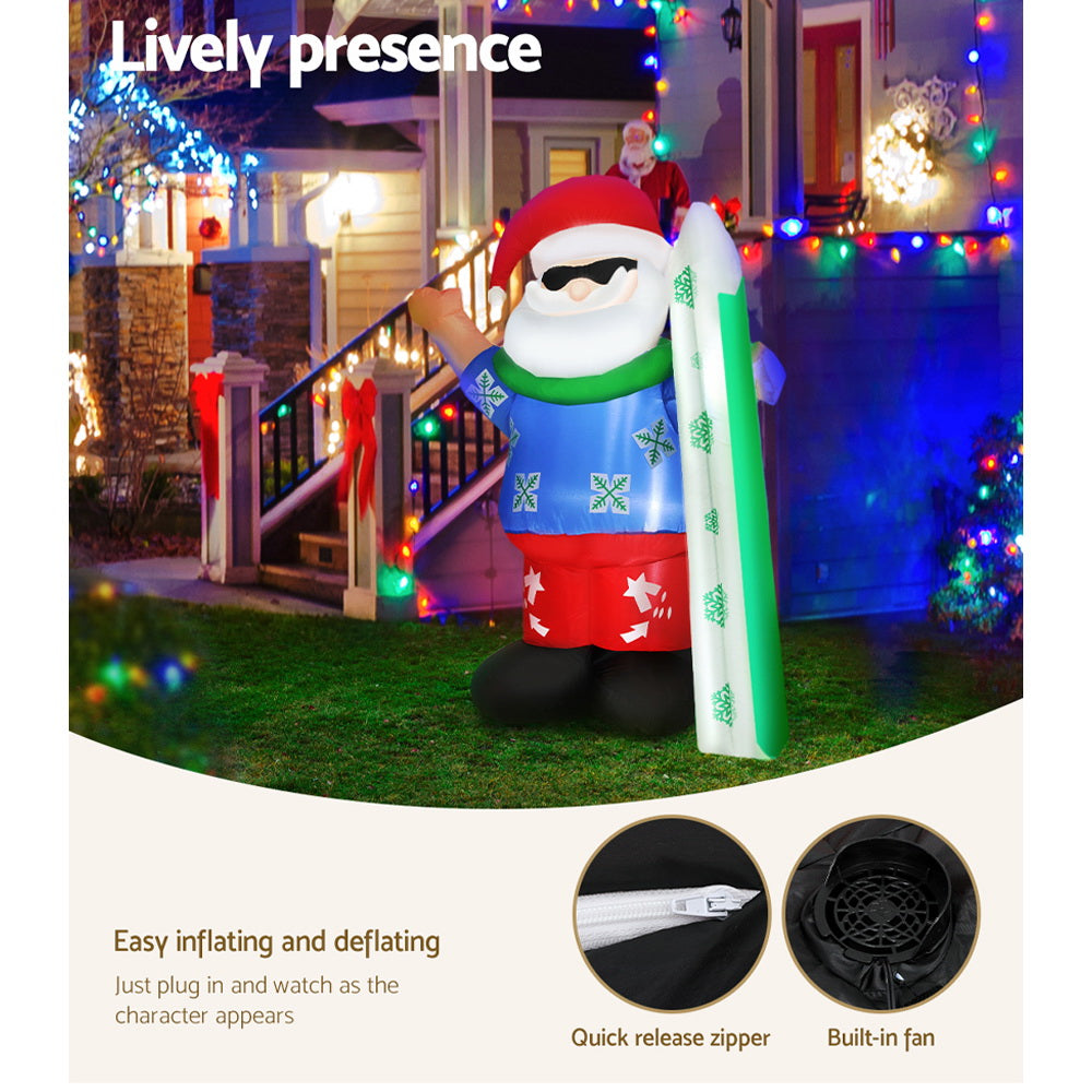 Inflatable Santa, 1.6m