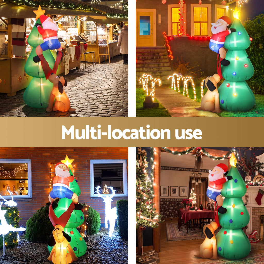 Inflatable Santa Christmas Tree, 1.8m
