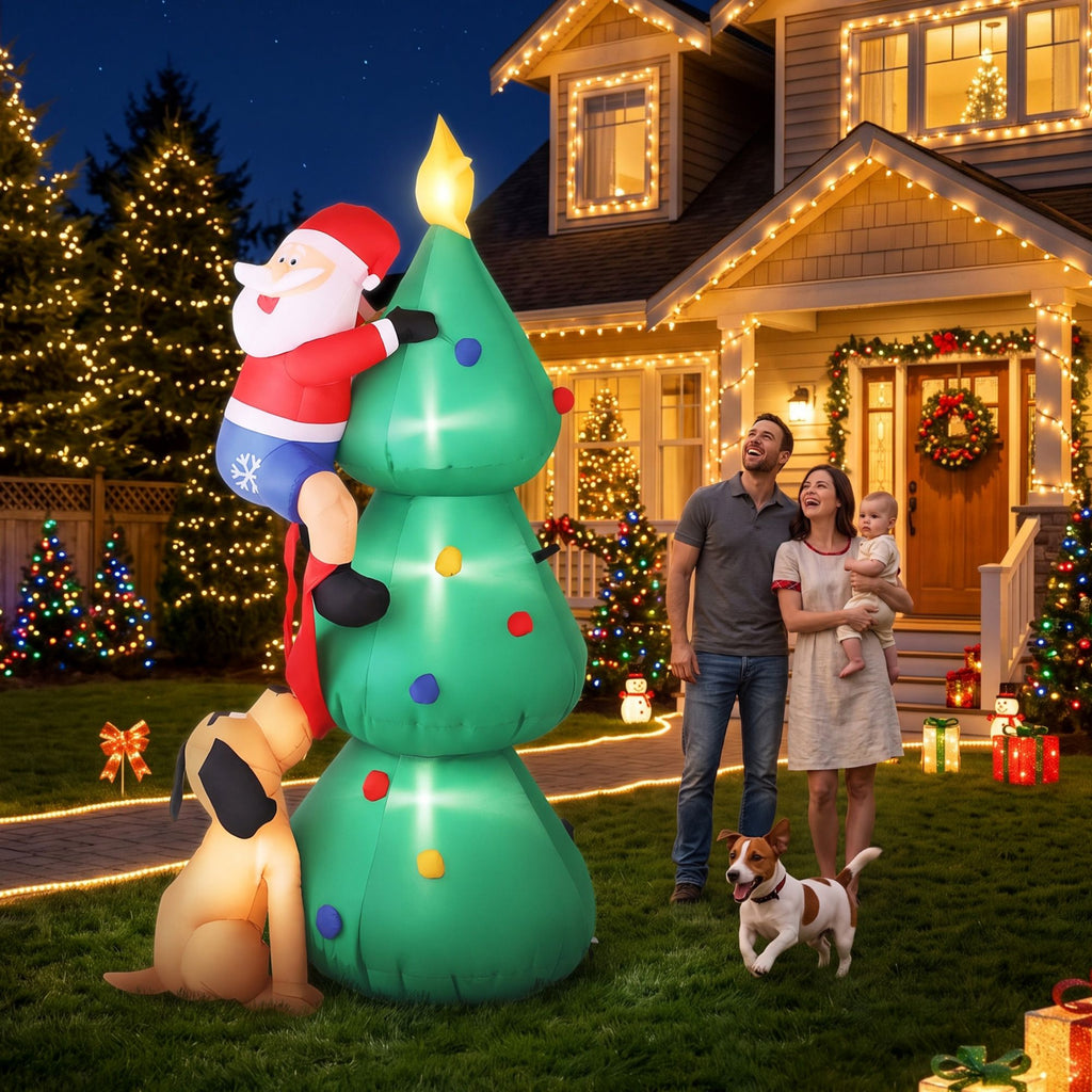 Inflatable Santa Christmas Tree, 1.8m
