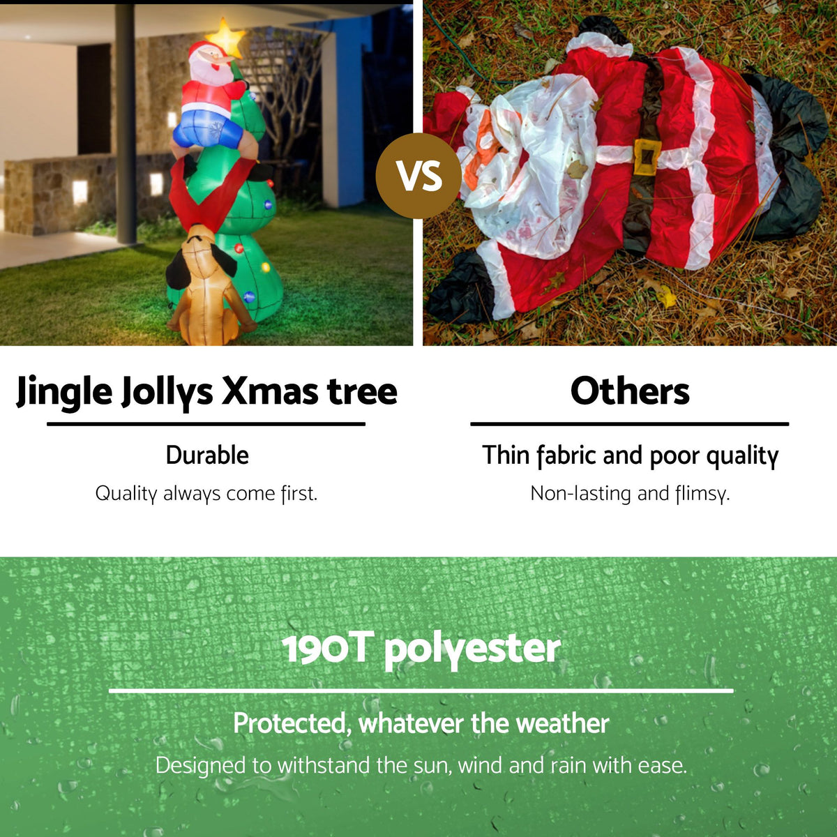 Inflatable Santa Christmas Tree, 1.8m