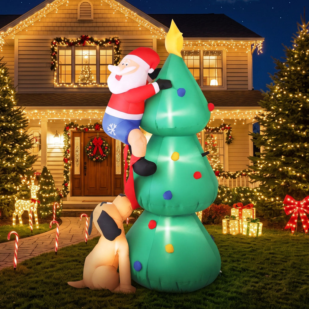 Inflatable Santa Christmas Tree, 1.8m
