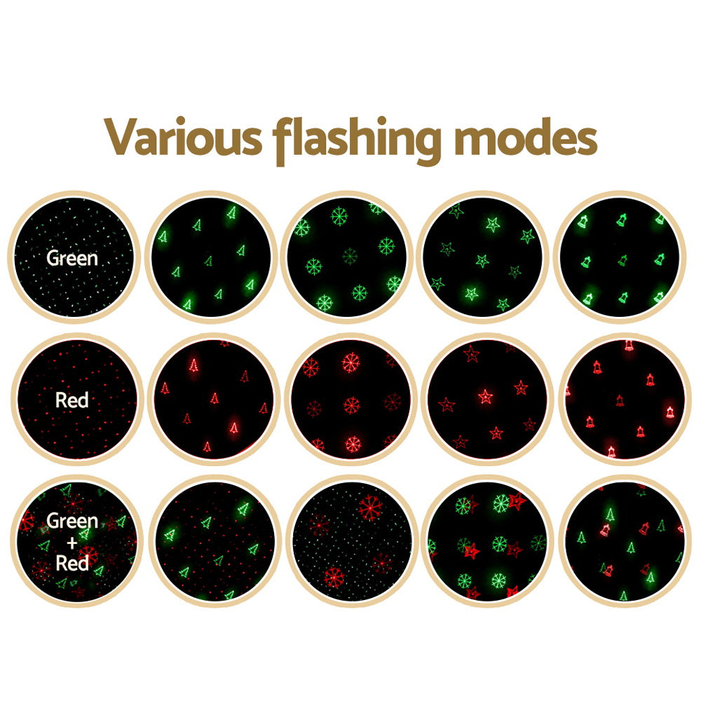 Red and Green Laser Light Projector with Remote