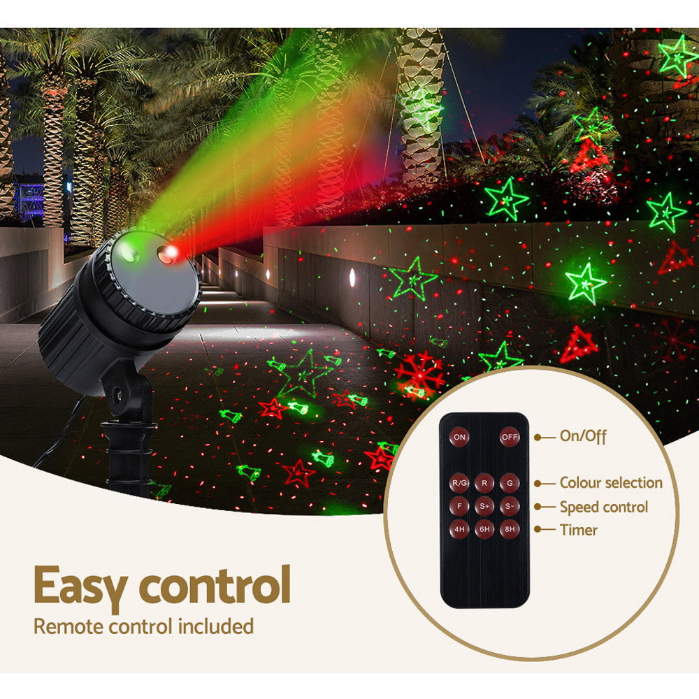 Red and Green Laser Light Projector with Remote
