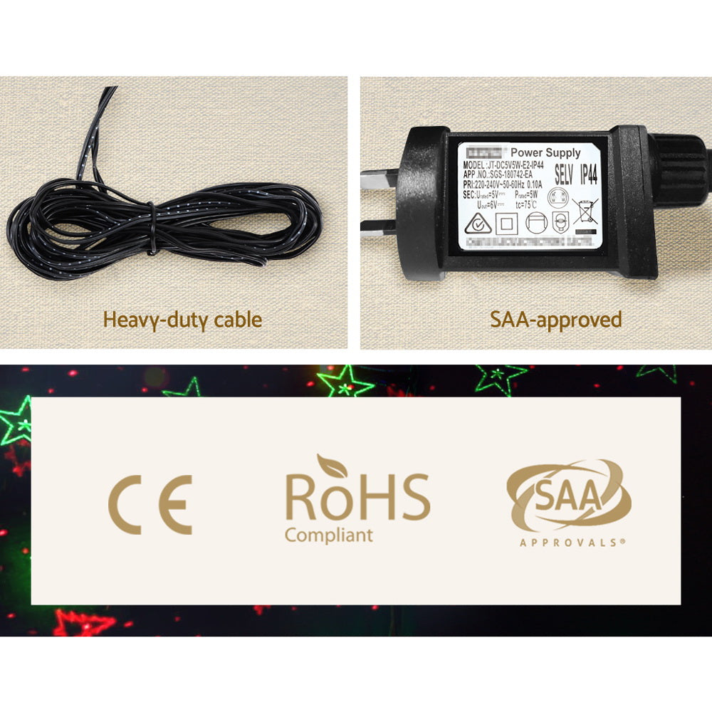 Red and Green Laser Light Projector with Remote