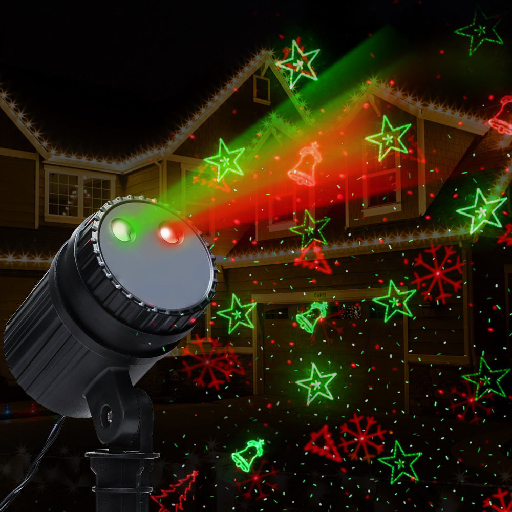 Red and Green Laser Light Projector with Remote