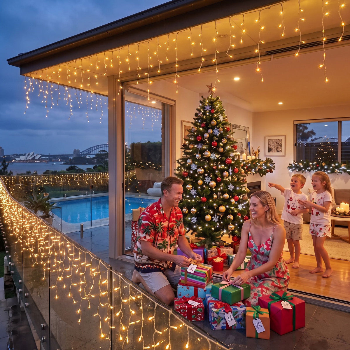 Warm White Icicle Lights, 20m, 800 LEDs
